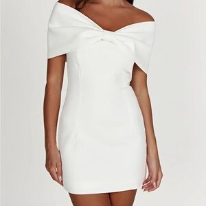 Meshki White Off-Shoulder Mini Dress